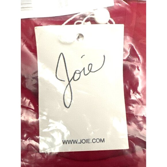 Joie Red Avanti Blouse 100 Percent Silk Long Sleeve Scoop Neck Size Medium - Picture 14 of 14